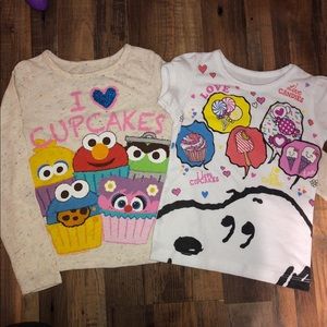 Cupcake Sesame Street Peanuts Macys Toddler Shirts